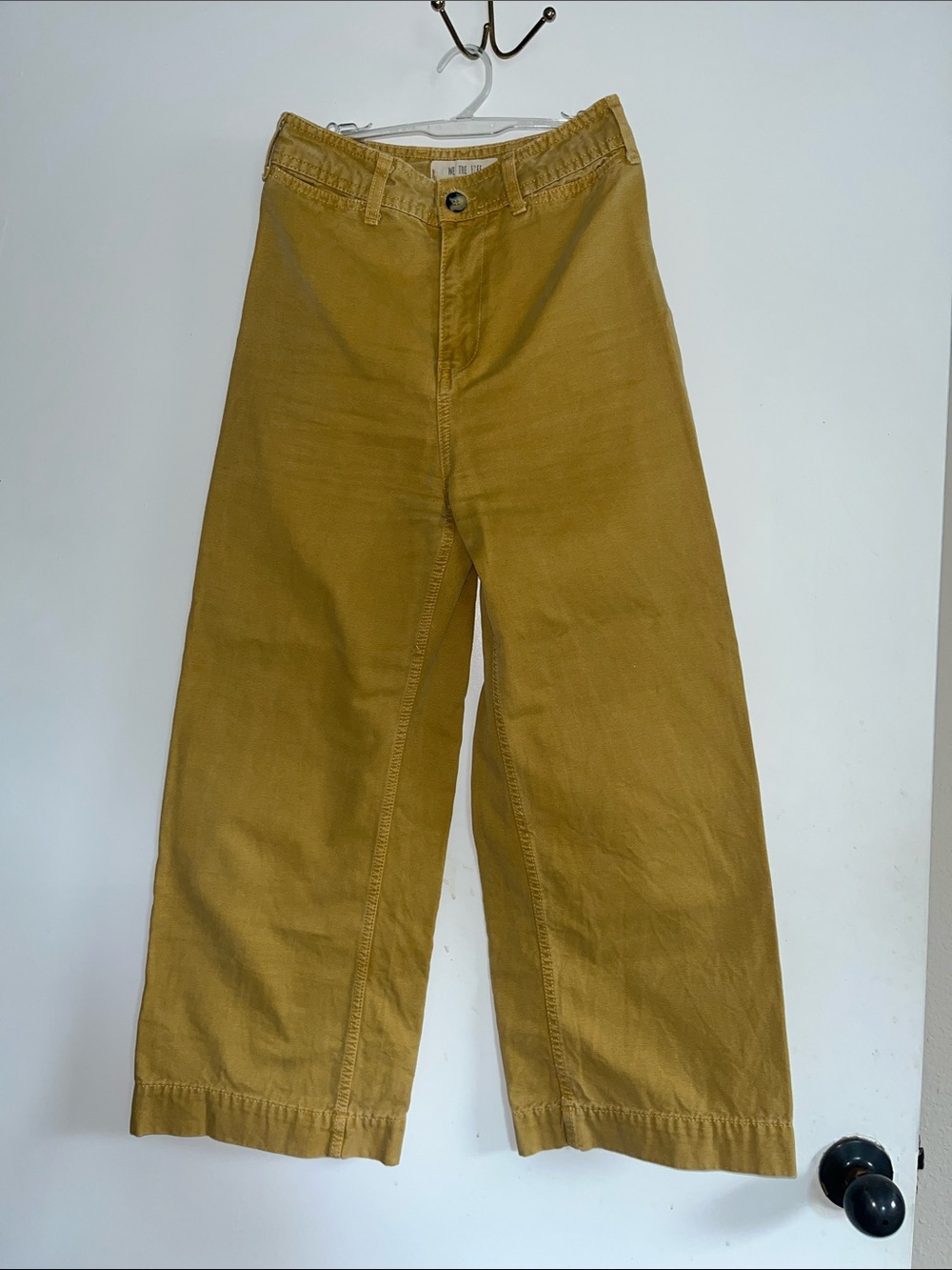 We The Free pants  Patti Crop Cotton Pants In mustard yellow
